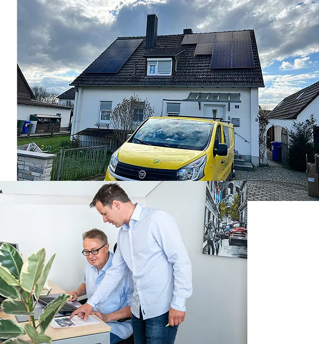 Solarwerke Deutschland Leistungen Team Fahrzeug Solaranlagen